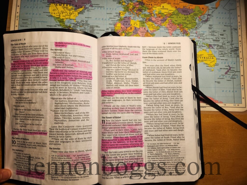 Bible on the globe